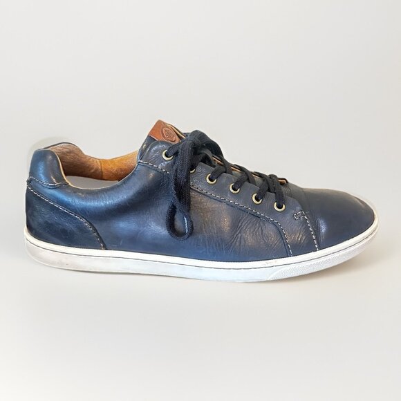 Born Mens Allegheny II Sneaker Size 10.5M Black Leather Casual Lace Up Shoe Low - Picture 1 of 13